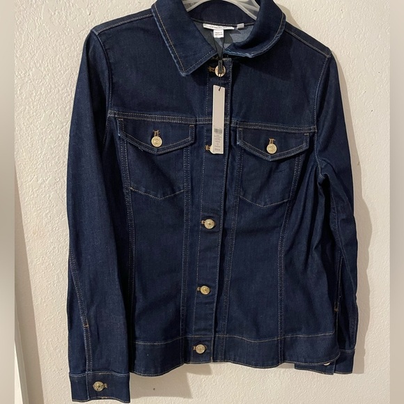 NWT Chico's Soft Peplum Denim Jacket - Picture 4 of 7